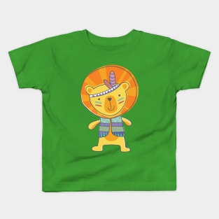 TeePee Lion Cartoon Kids T-Shirt